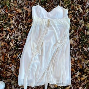 Glittery Mini dress with a ribbon tie